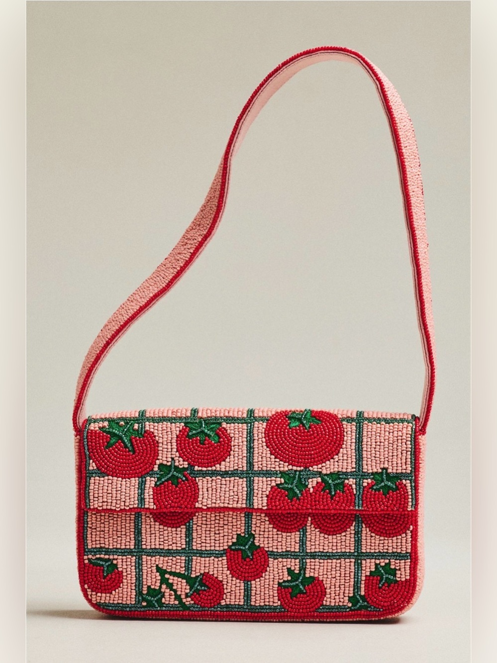 Anthropologie Fiona Beaded Bag: Food & Drink Edition NWT